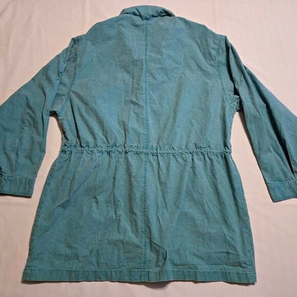 VINTAGE BEACH BLVD CHORE COAT GREEN 100% COTTON GREENPEACE MENS SIZE LARGE - Picture 10 of 10